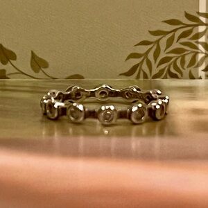 Silpada Sterling Silver Cubic Zirconia “Roundbout” Ring. R2063. Size 7